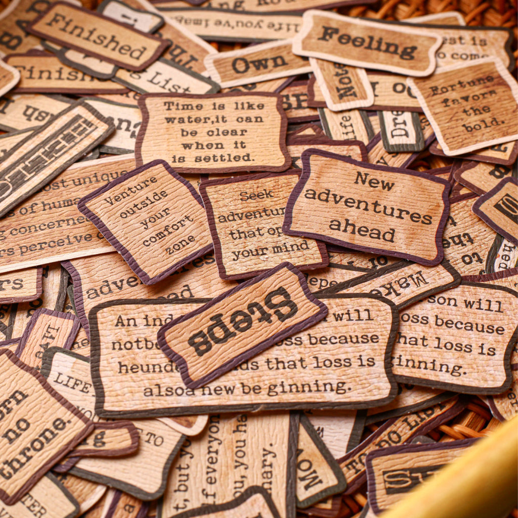 30 Pcs Vintage Quote Stickers XYXL