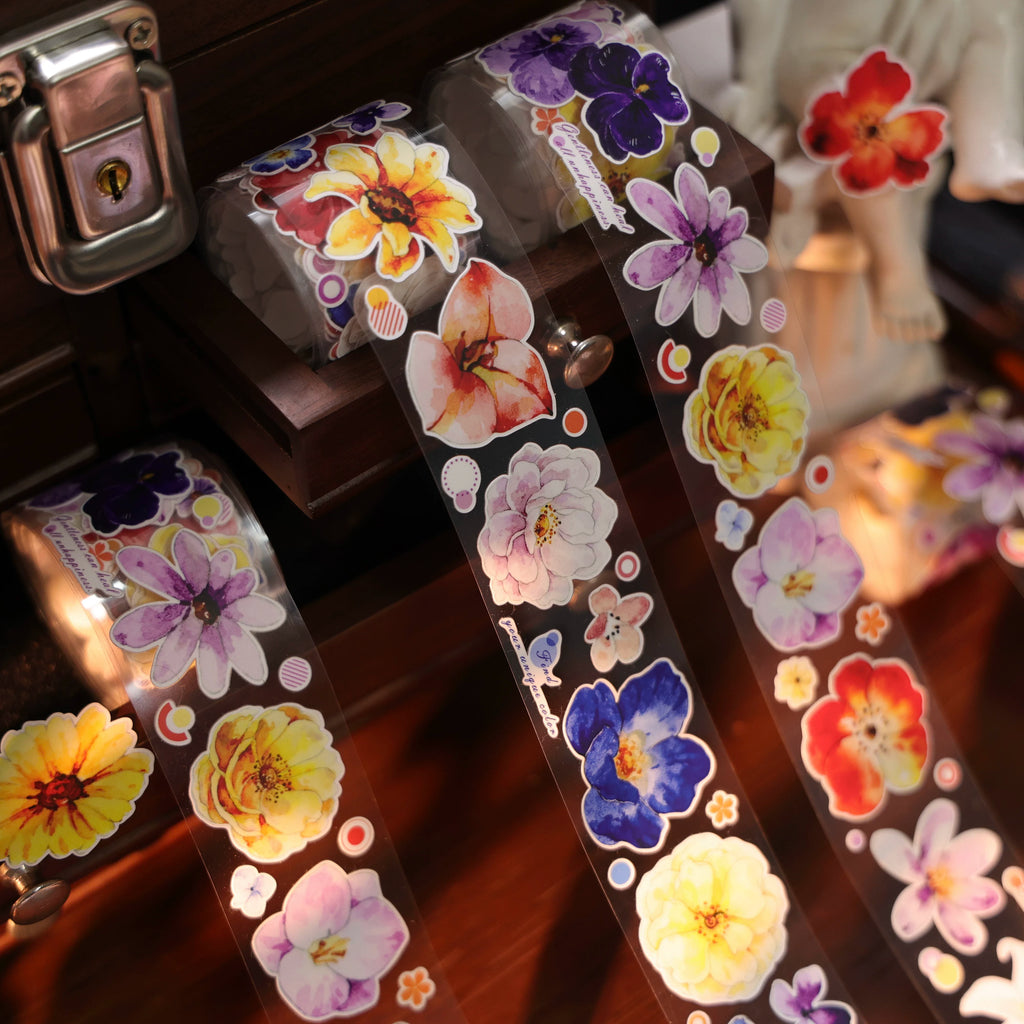 Floral Decorative Tape Rolls- Pastel Ribbons