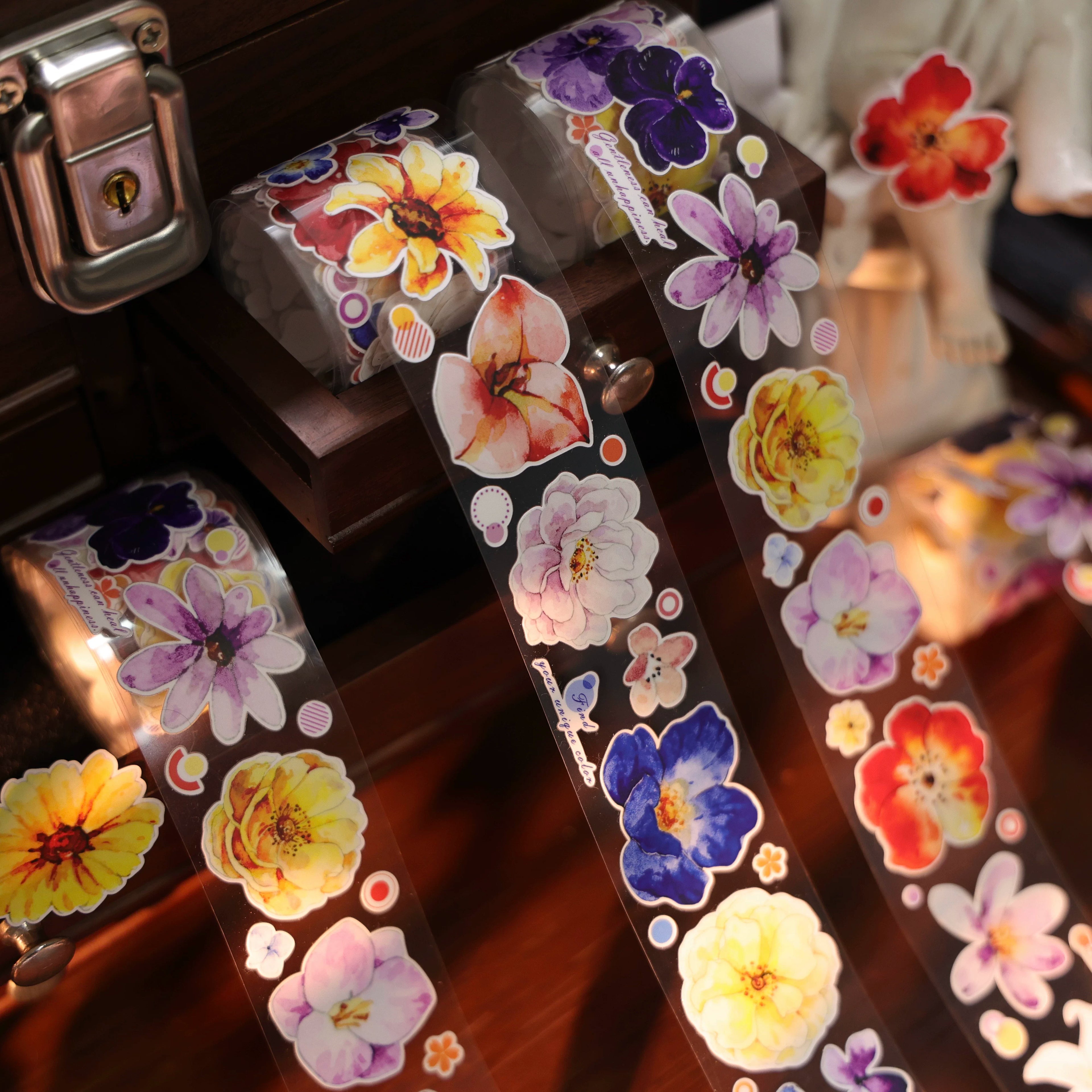 Floral Decorative Tape Rolls- Pastel Ribbons