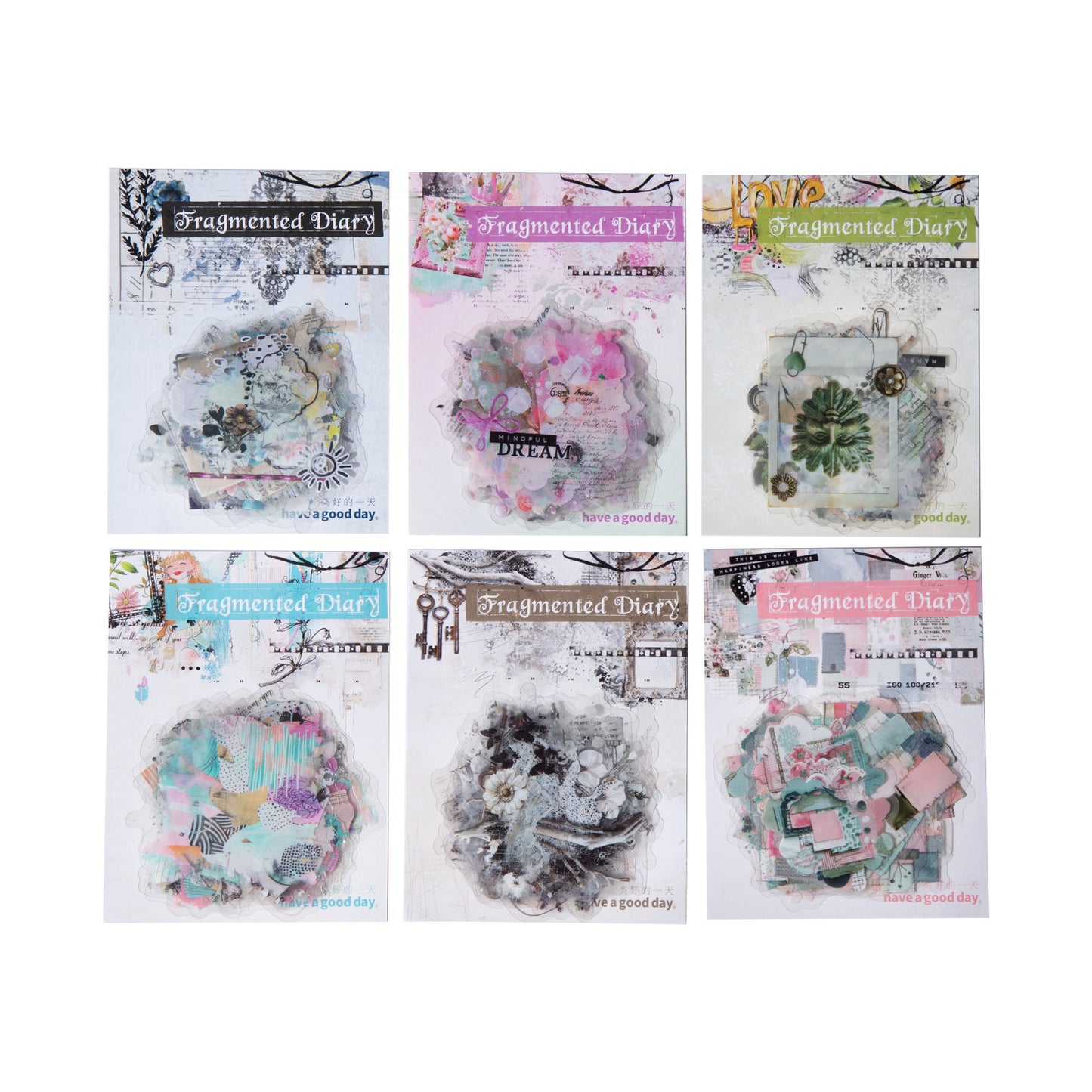 15 Pcs Vintage Collage PET Stickers LSRJ