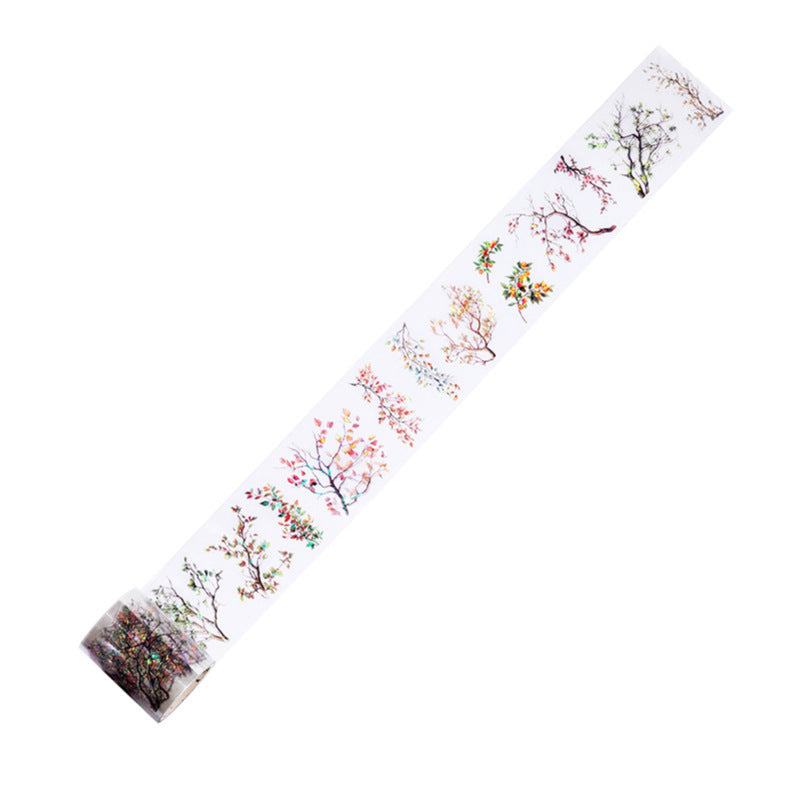 Seasonal Foliage & Branch Shell-Shine Die-Cut PET Tape