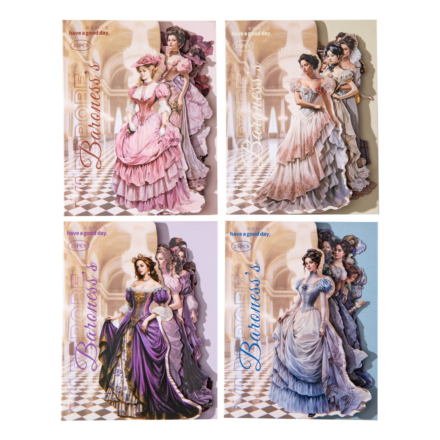 15 Pcs Vintage Party Lady Stickers NJYC