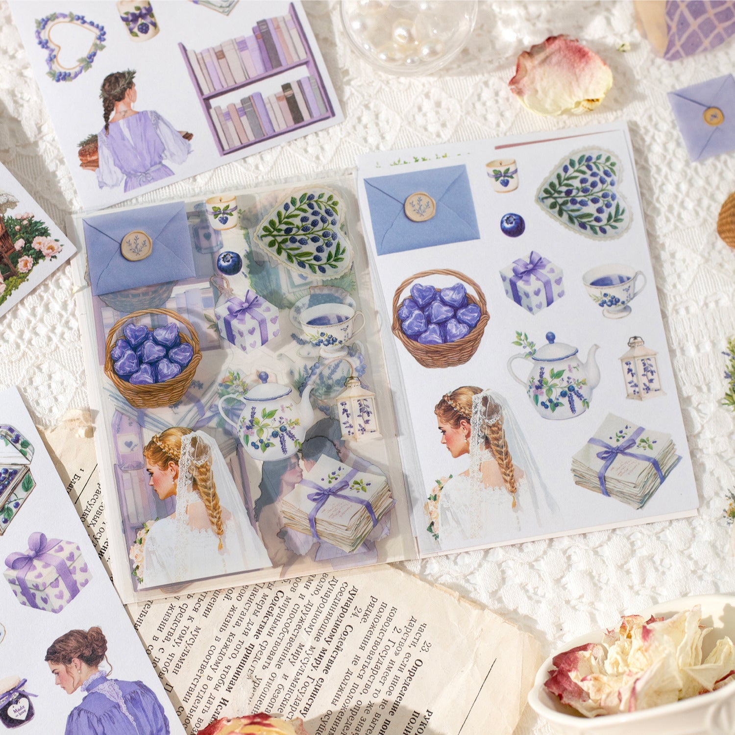 10 Sheets Couple Love Theme Stickers Book LMXY