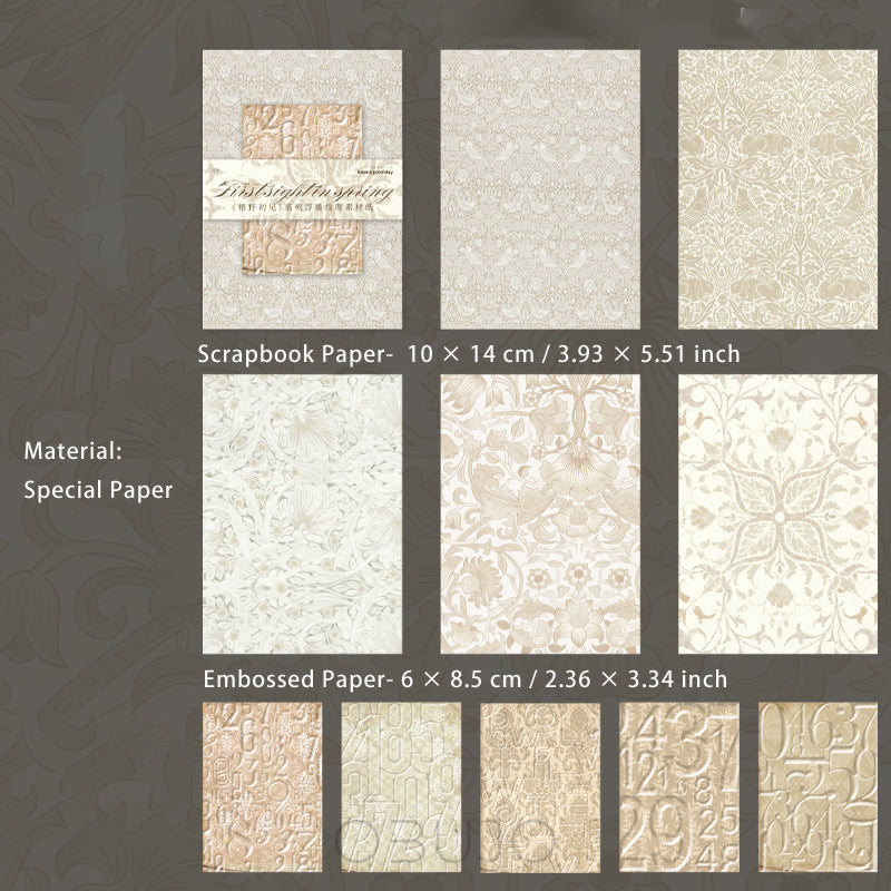 34 Sheets Embossed Paper and Scrapbook Paper CYCJ