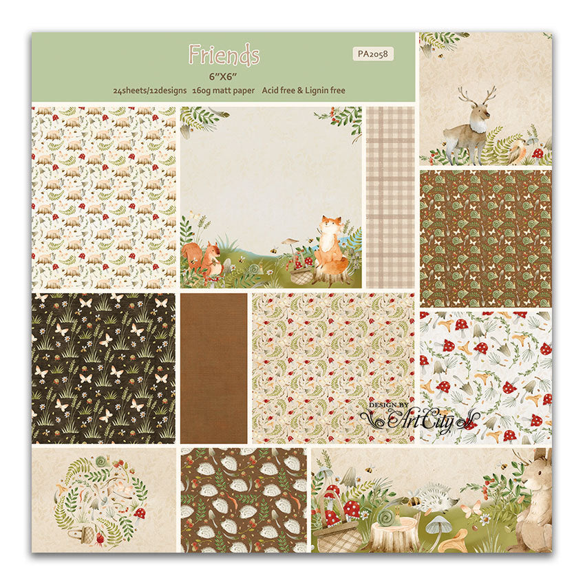 6 inch Scrapbook Paper Pad JYY2058