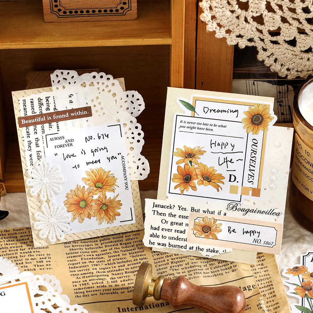 6 Pcs Plant PET Stickers SYWF