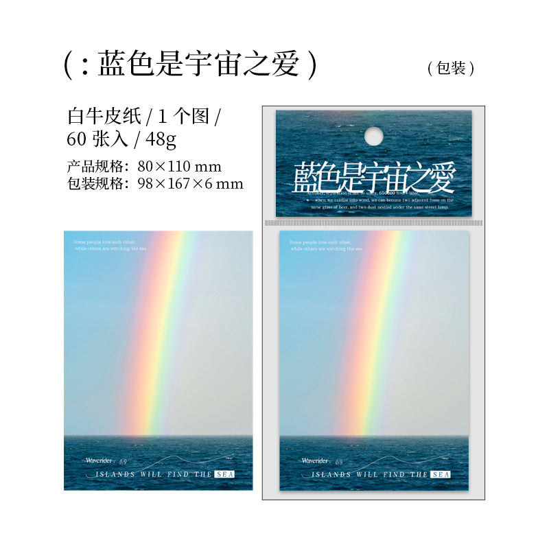 60 Pcs Landscape Notepad Paper RSHH