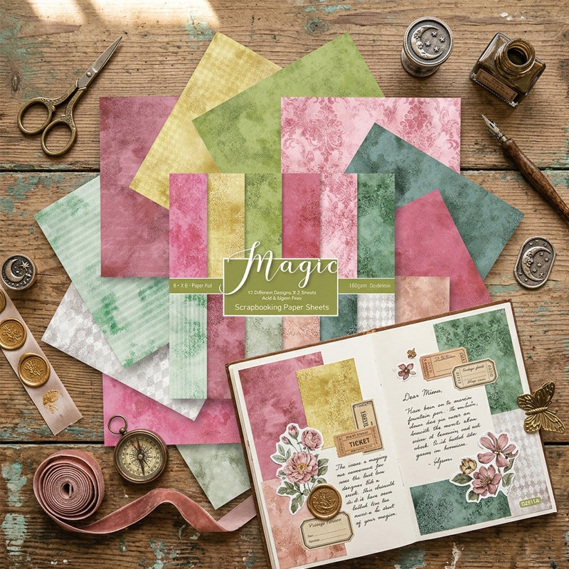 6 inch Palace Shimmer Scrapbook Paper Pad SKP511A