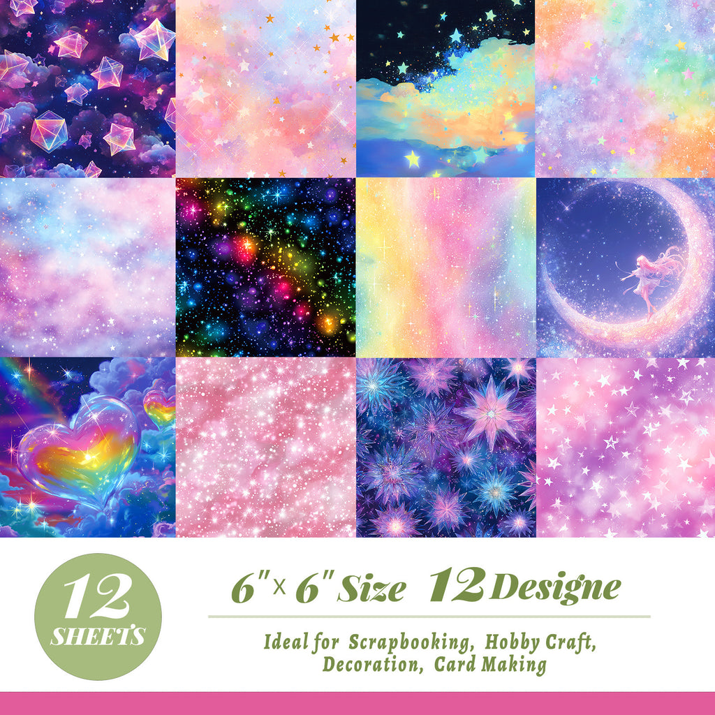 6 inch Starry Scrapbook Paper Pad PA820