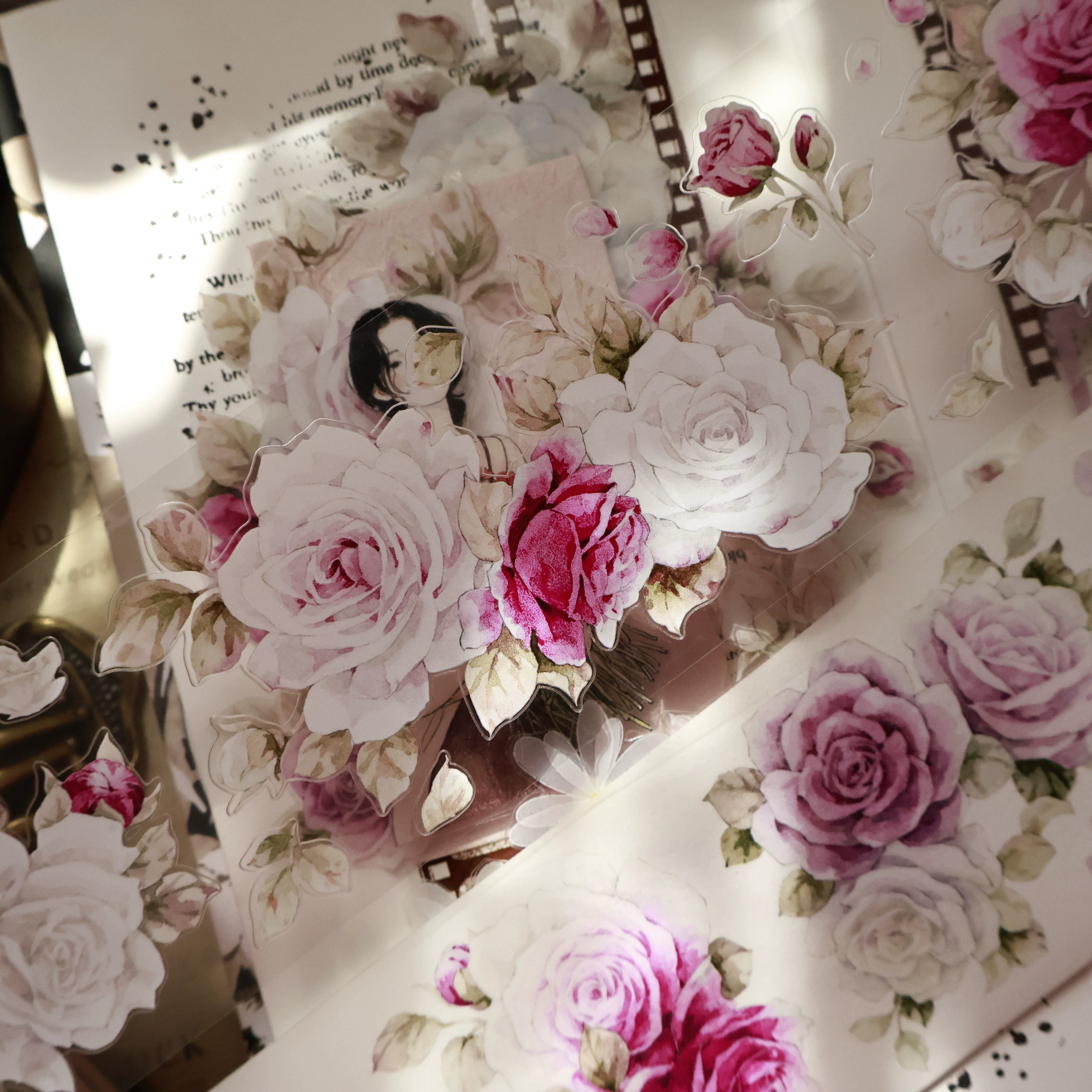 Floral Decorative Tape Rolls- Galaxy Violet