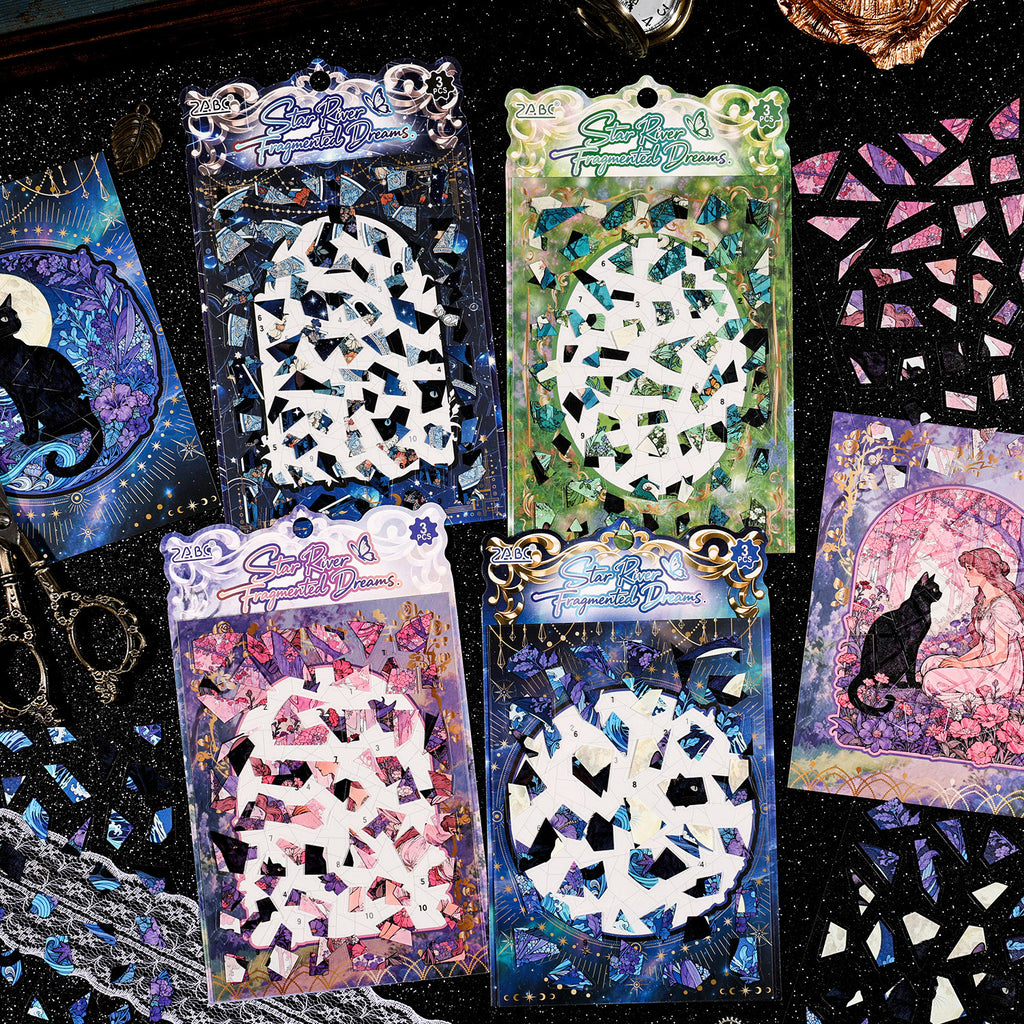 3 Sheets Cat Themed Puzzle Stickers XHSM