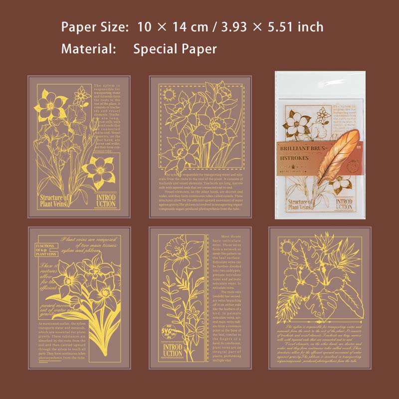 10 Pcs Glitter Vintage Scrapbook Paper GDSJ
