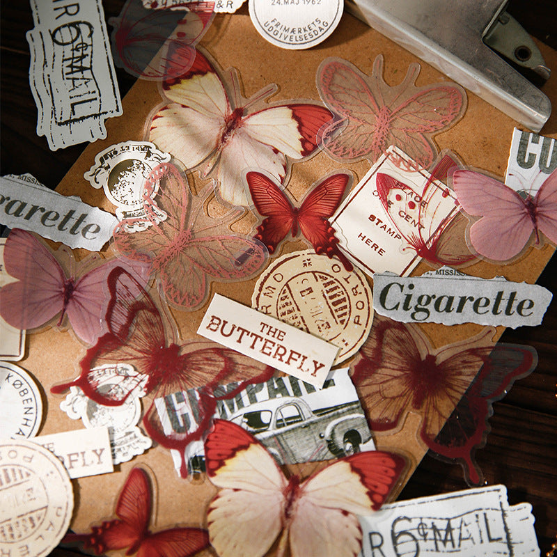 30 Pcs Vintage Stickers and Paper Kit MLSHD