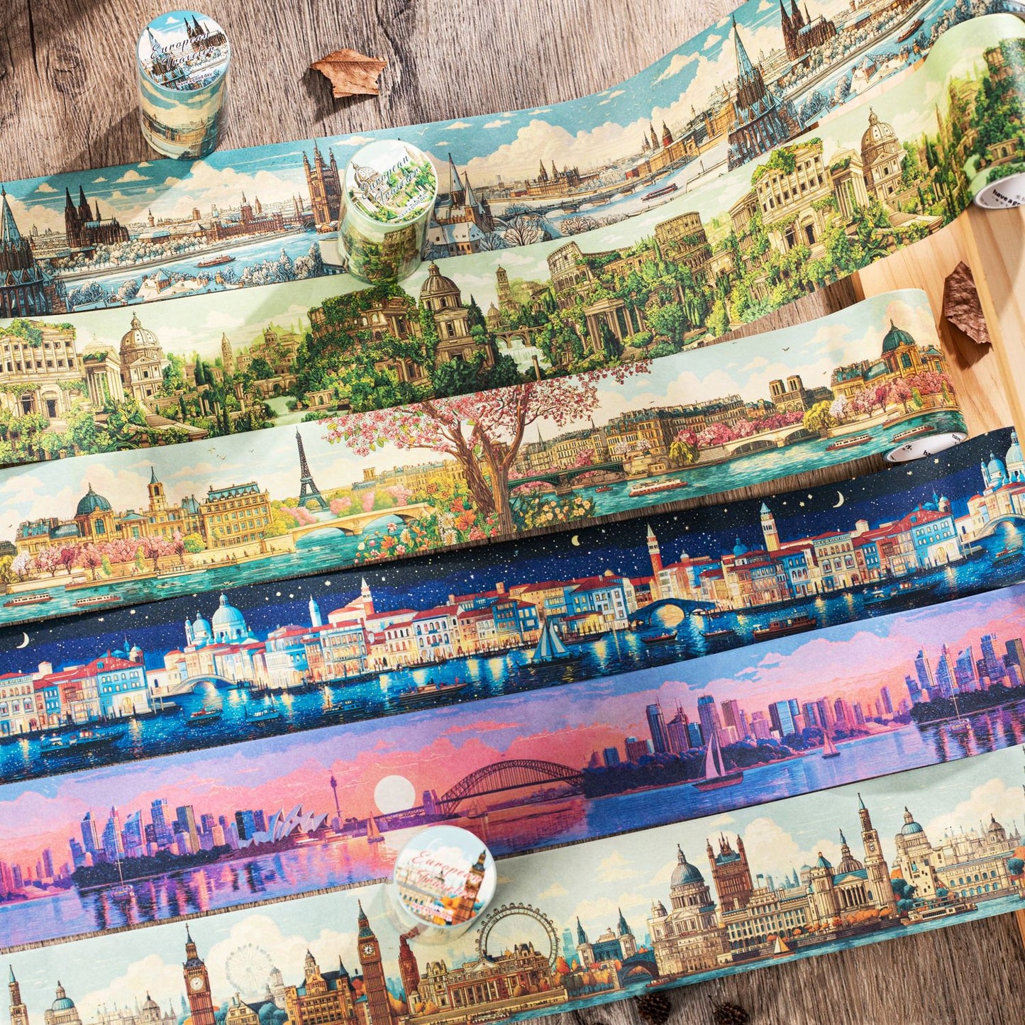 1 Roll Europe Travel Theme Washi Tape OZLR