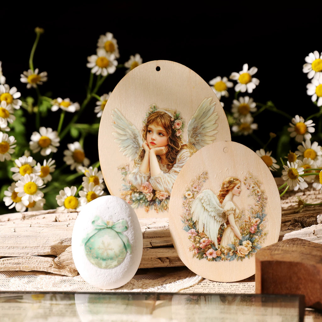 2 Sheets Waterproof Rub on Stickers - Angel