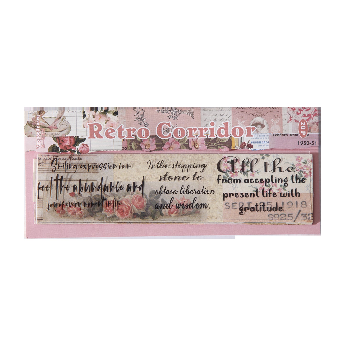 20 Pcs Vintage Junk Journal Stickers FGCL