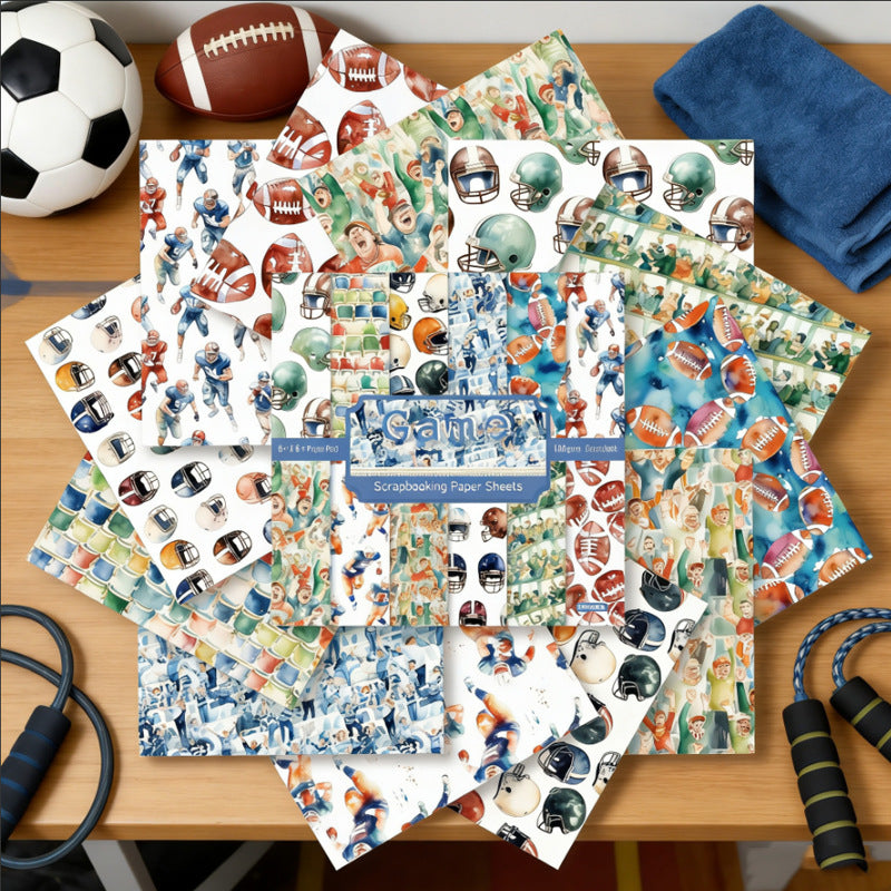 6 inch Soccer Scrapbook Paper Pad SKP449