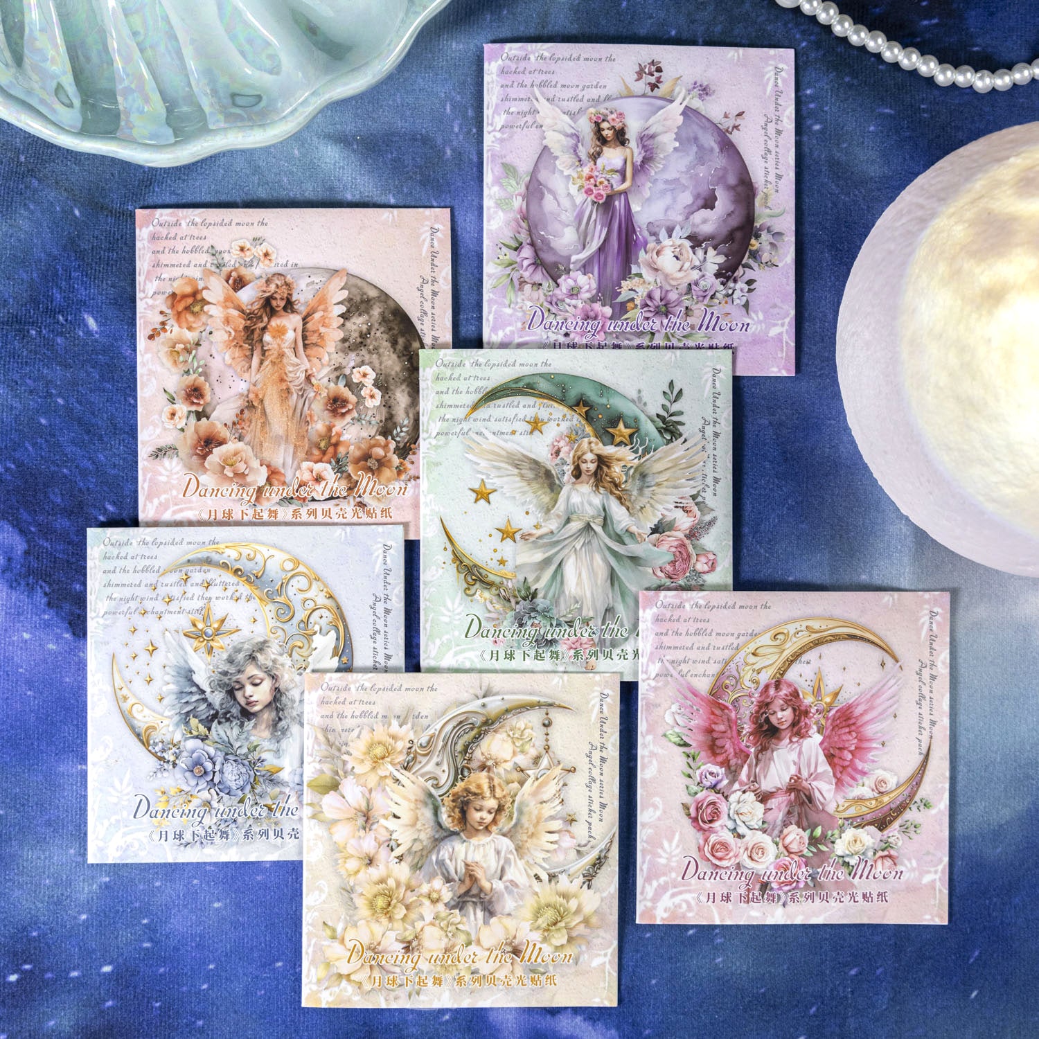 6 Pcs Moon Fairy Tale PET Stickers YQXQW