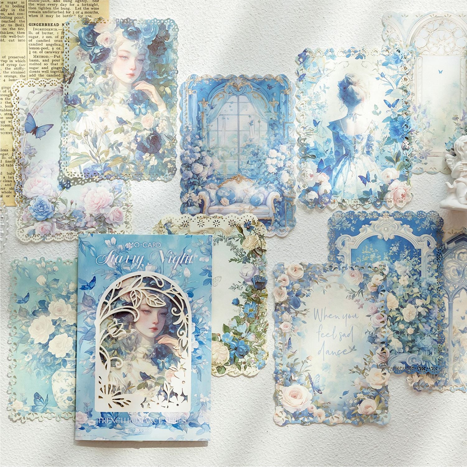 10 Pcs Lace Floral Scrapbook Paper FSLM