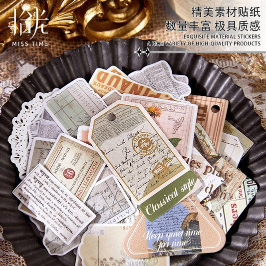 251 Pcs Vintage Junk Journal Supplies Kit LJSZ