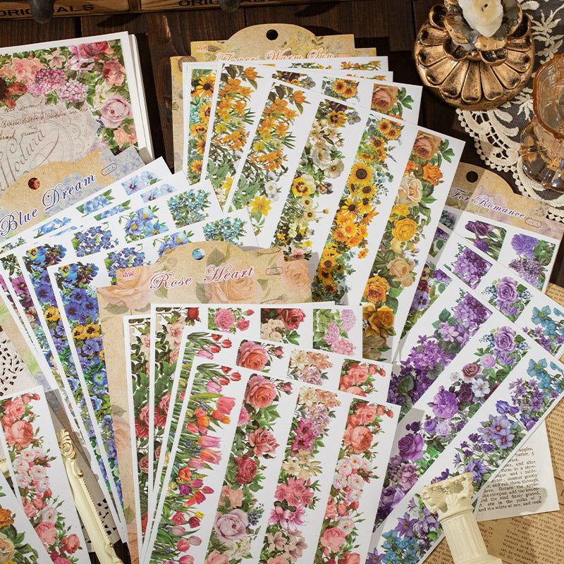 4 Sheet Flower Garden Washi Stickers HLMY