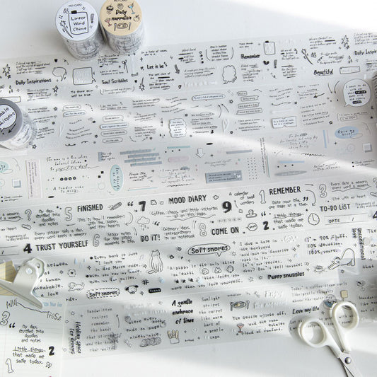 1 Roll Quote Words PET Stickers JDXT