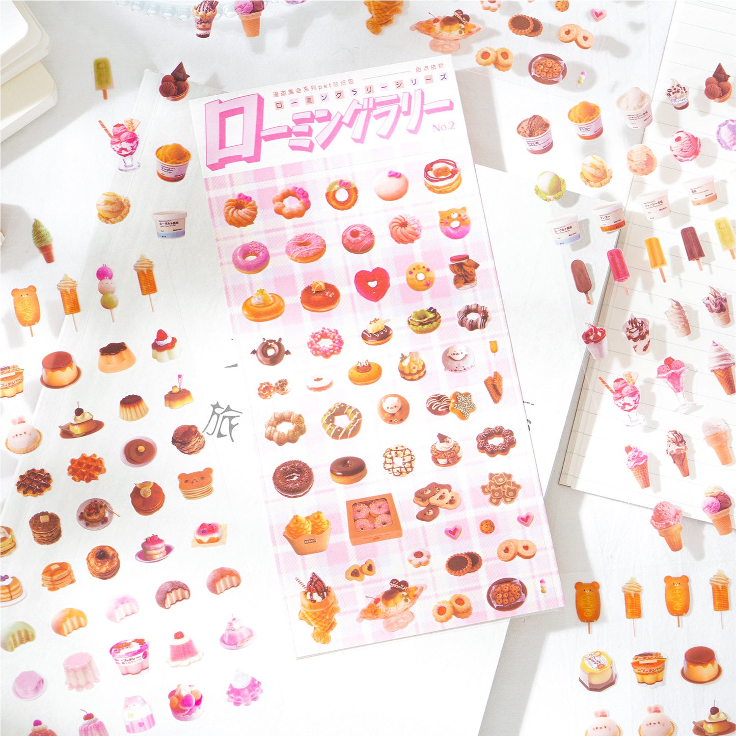 6 Sheets Drink Food PET Stickers MYJH