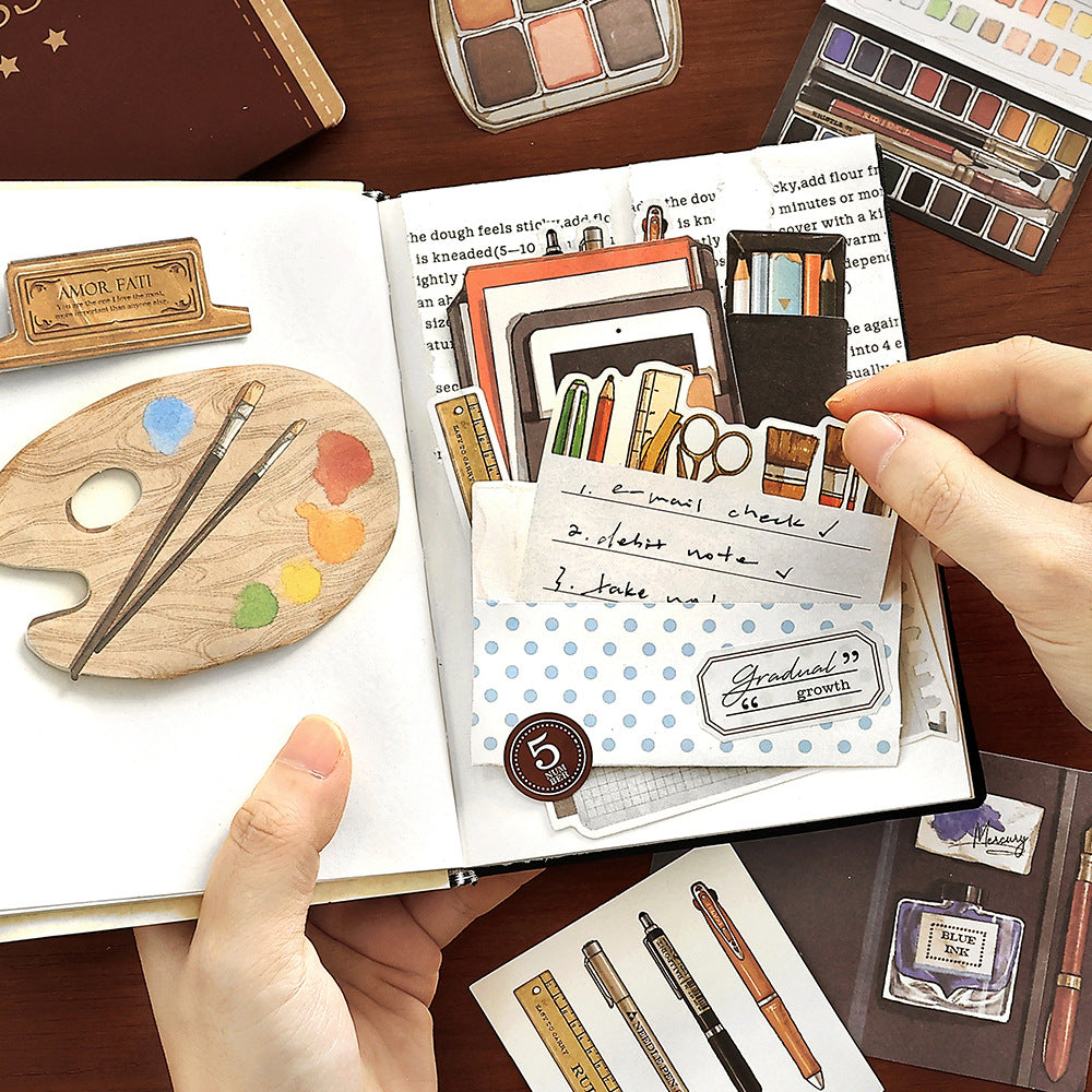 20 Pcs Household Items Journal Paper and Stickers XXMC