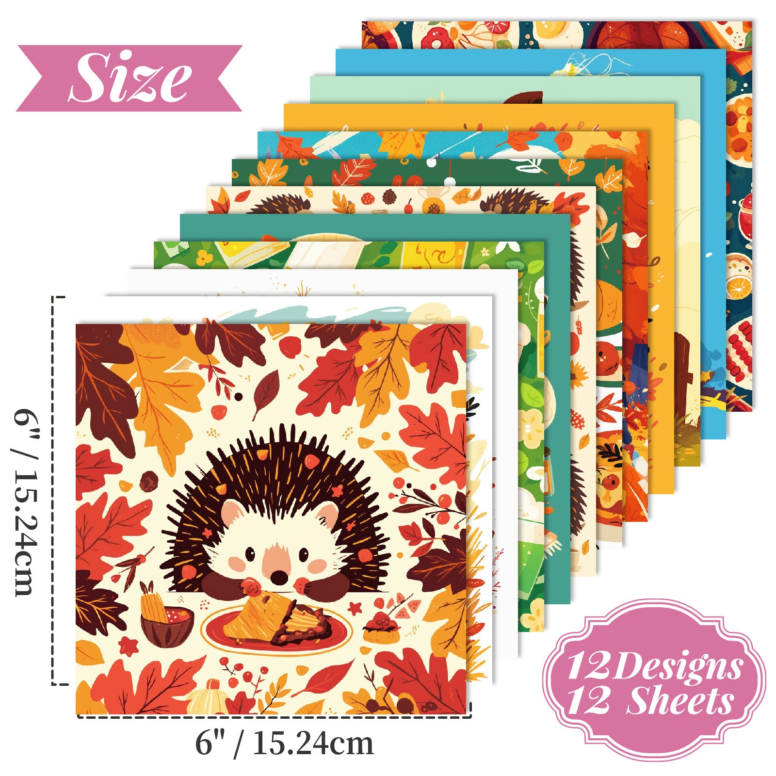 6 inch Thanksgiving Day Scrapbook Paper Pad PA202