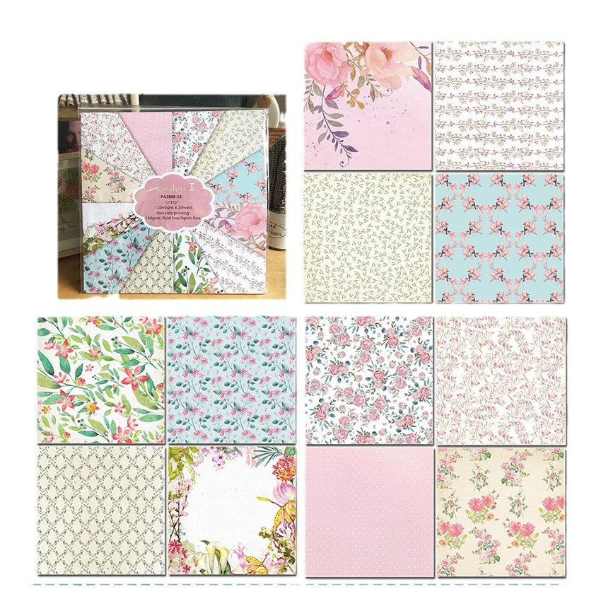 12 Inch Scrapbook Paper Pad for Craft PA008