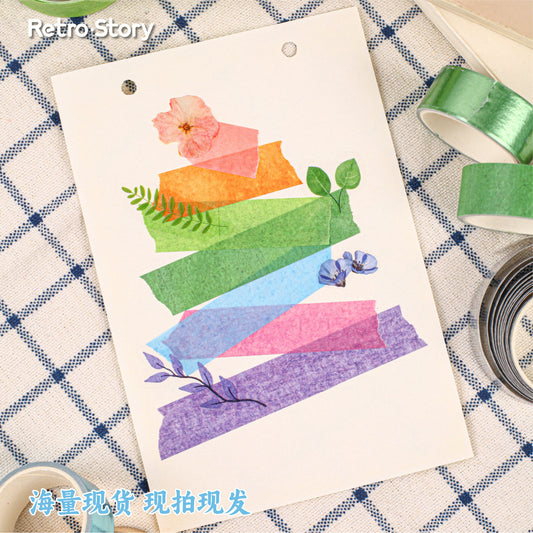 4 Rolls Vintage Washi Tapes Set LYYS