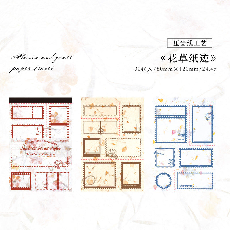 30 Pcs Vintage Notepad Paper FGBKJ