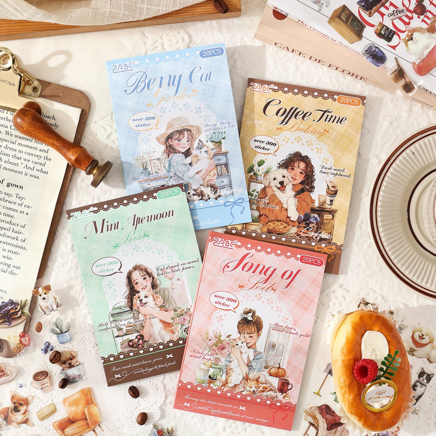 20 Sheets Lifestyle PET Stickers Book BFMC