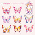 16 Pcs PET Butterfly Stickers XYHD