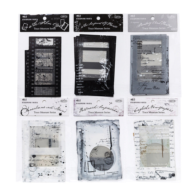 10 Pcs PET Frame Stickers HJBWG