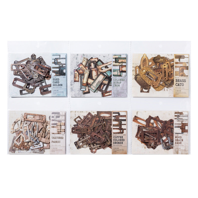 30 Pcs Vintage Texture Junk Journal Stickers FGDAS