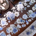 Floral Decorative Tape Rolls- Cyan Flora