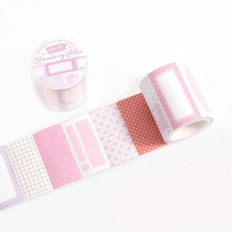 Pastel Korean Style Writeable Washi Memo Tape - Strawberry
