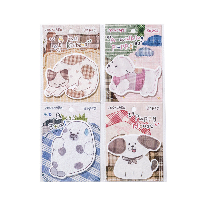 30 Sheets Cute Pet Themed Sticky Note MCGZW