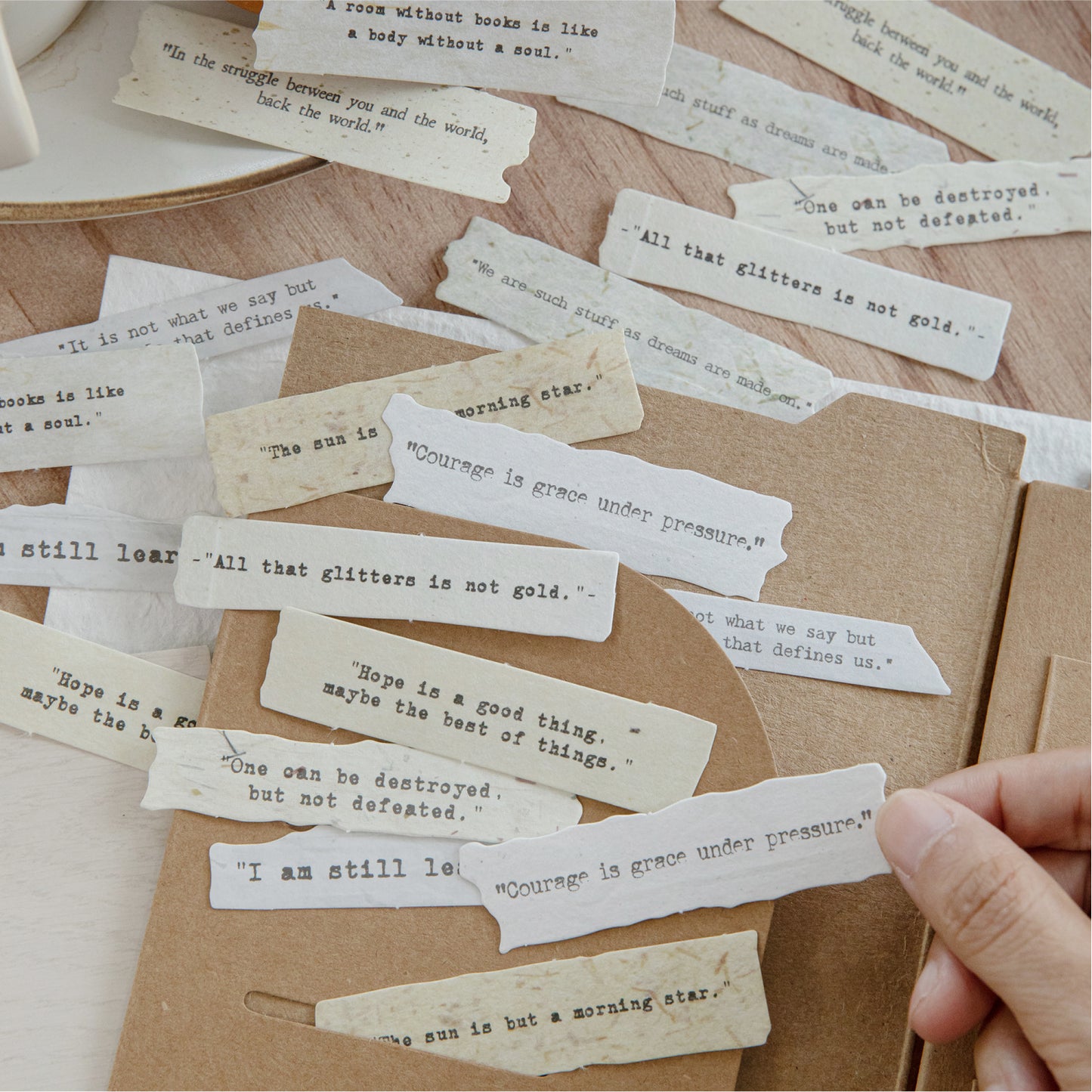 20 Pcs Vintage Quote Journal Paper YTDZJ