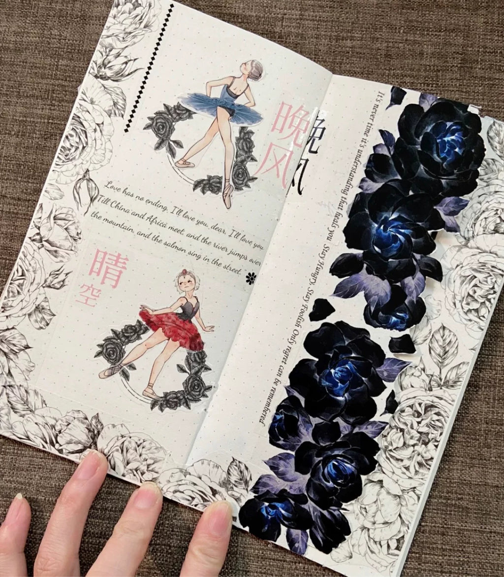 Floral Decorative Tape Rolls- Northern Dusk Garden