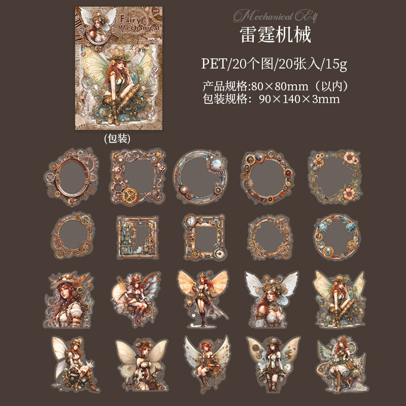 20 Pcs Fairy PET Stickers JXJL