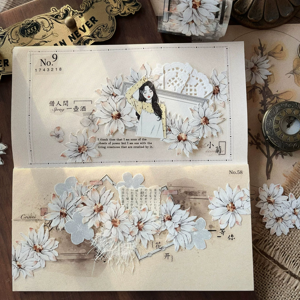 Floral Decorative Tape Rolls- Little Daisy Tale