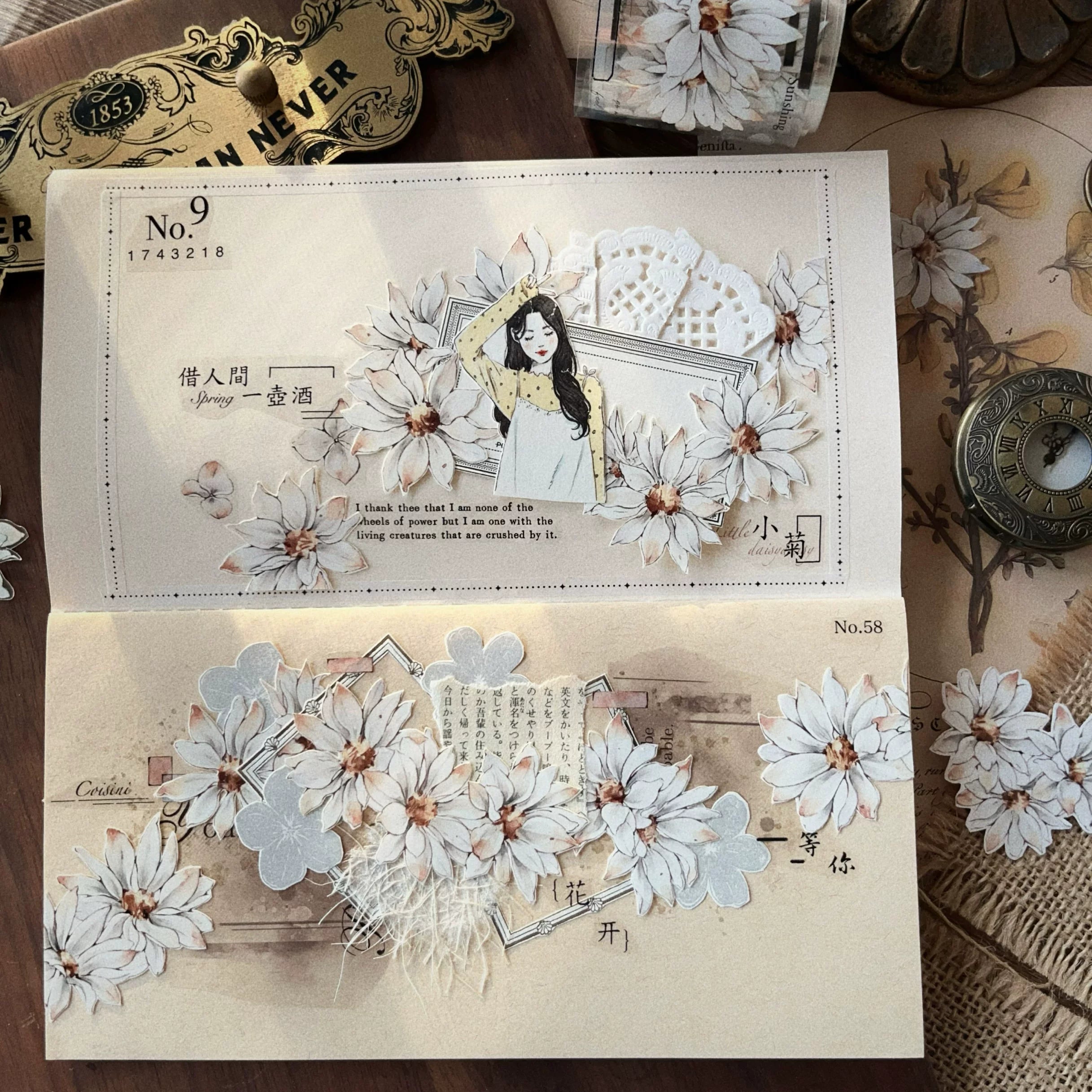 Floral Decorative Tape Rolls- Little Daisy Tale