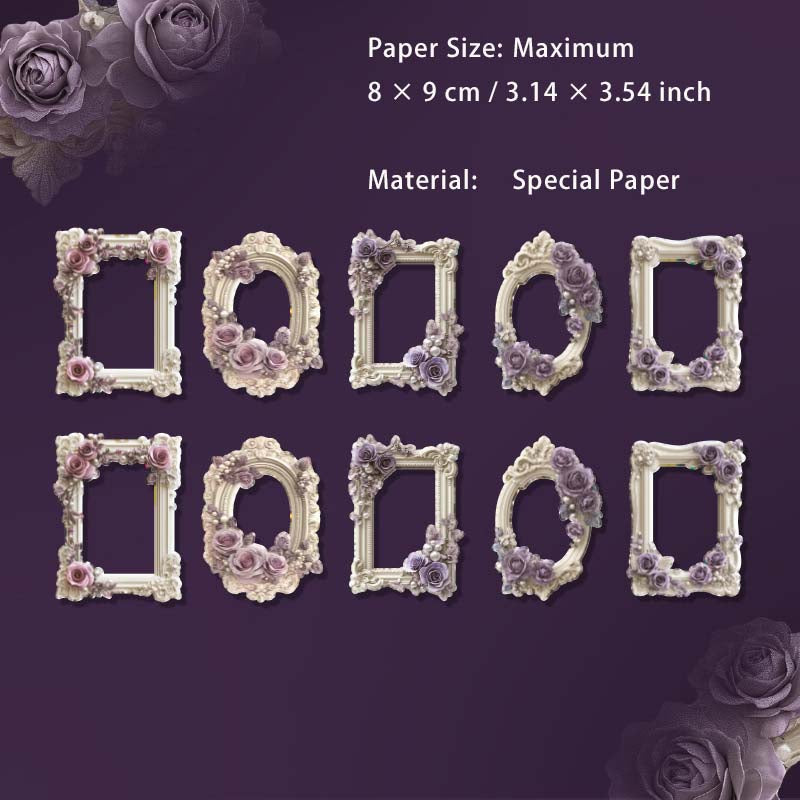 10 Pcs Embossed Window Frame Cardstock Paper TYCY