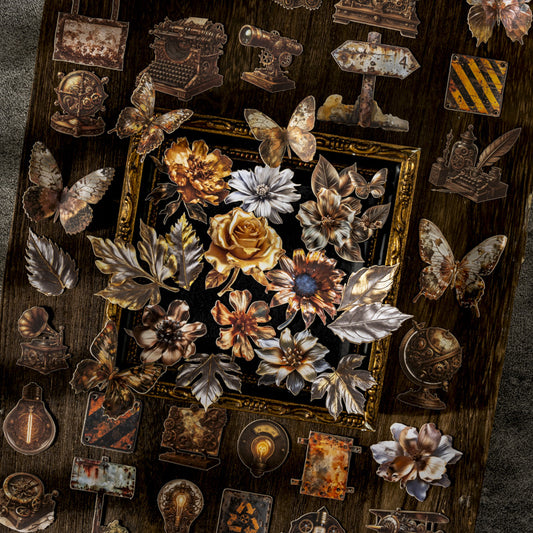 20 Pcs Vintage Metal Art Stickers JSSCS