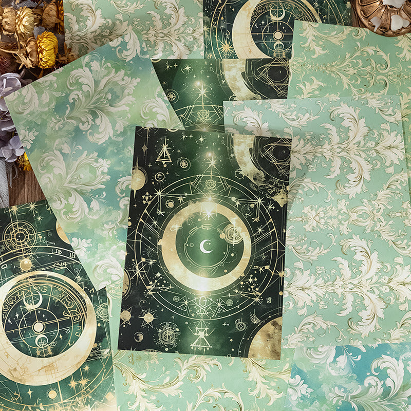 10 Sheets Galexy Themed Scrapbook Paper YZAM