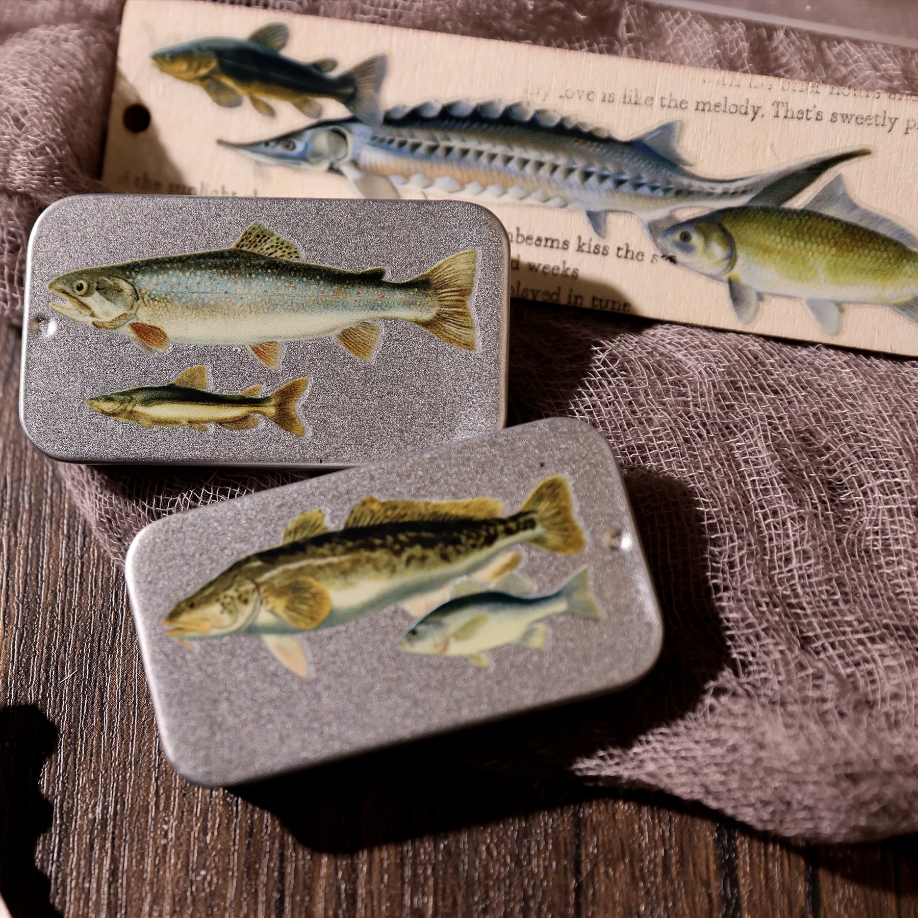 2 Sheets Waterproof Rub on Stickers - Lure Fish