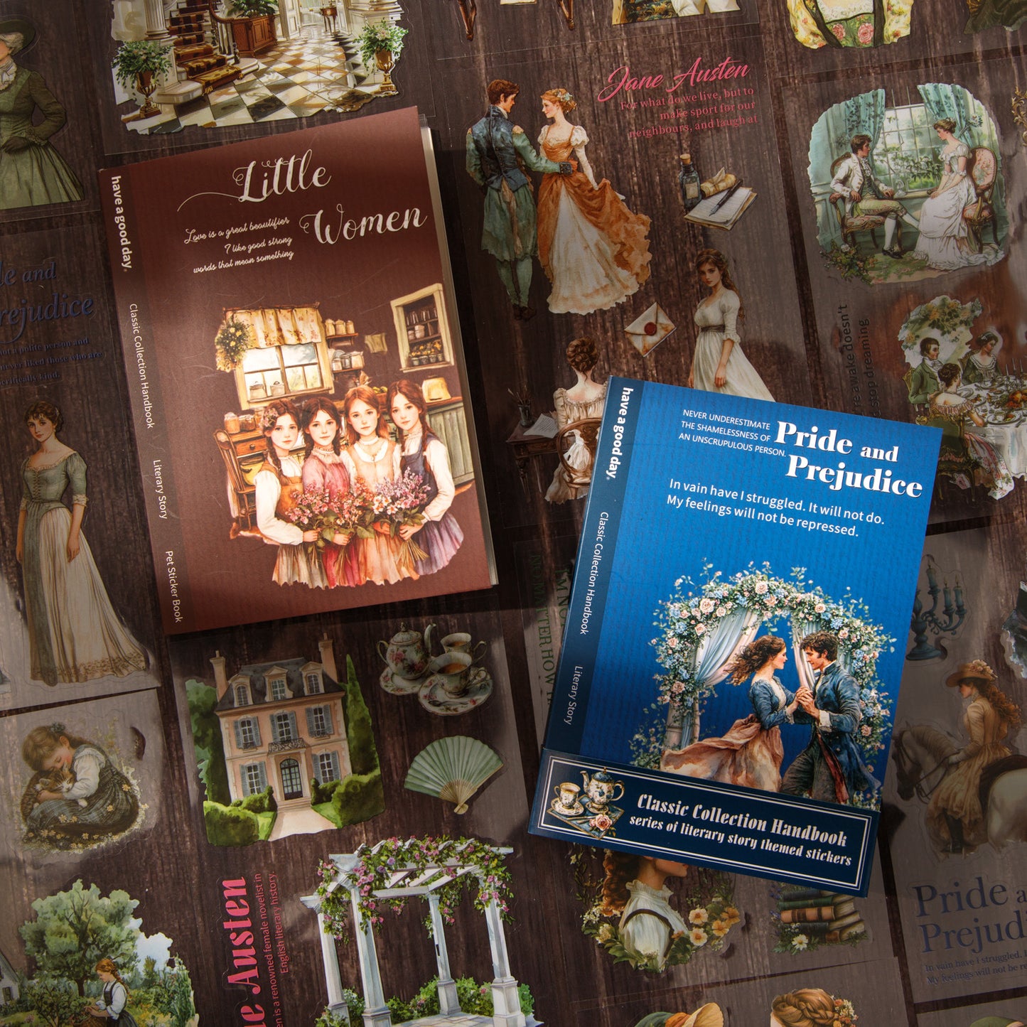 20 Sheets Masterpiece Themed PET Stickers Book MZZCSC