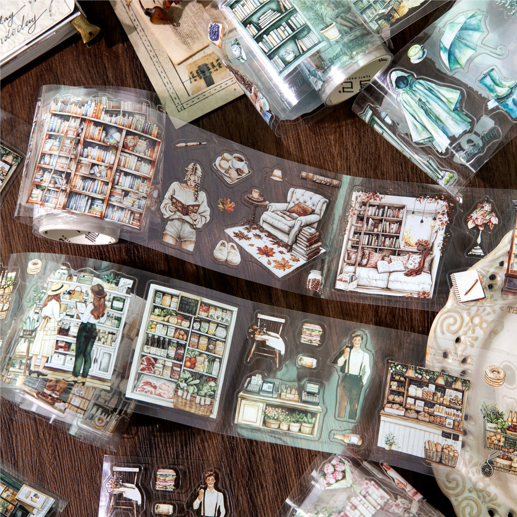 1 Roll Cozy Life PET Stickers Tape SSDJZ